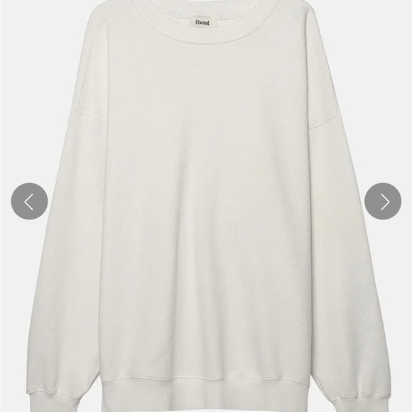 elwood Tops - Elwood Oversized Crewneck Sweatshirt in vintage white XS